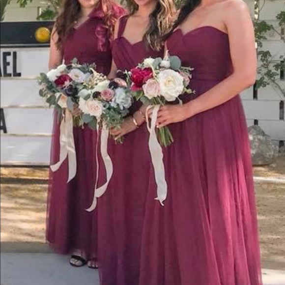 BHLDN Annabelle Black Cherry Dress - Picture 3 of 6